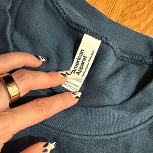 American Apparel Men's Crewneck Sweater in Dusty Blue